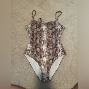Snake print one piece